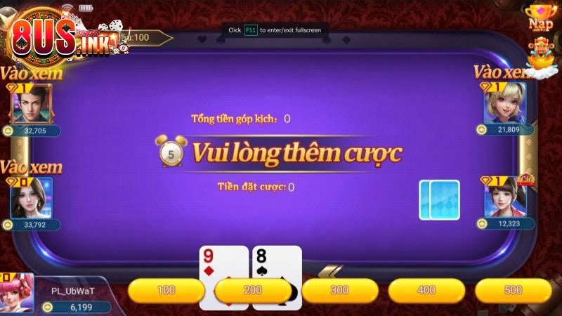 Game Bài Cào 8US siêu hot hit hiện nay