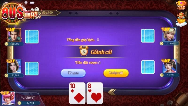 Quy trình tham gia trò chơi bài cào 8US