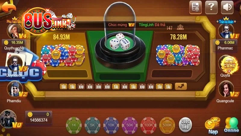 Giao diện trang web Tài Xỉu online