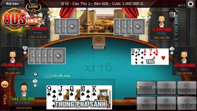 Các hành động khi chơi game được thực hiện
